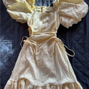 Source Unknown Yellow Mini Dress